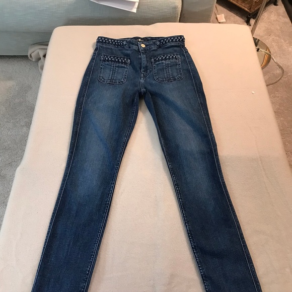 7 For All Mankind Denim - 7 for All Mankind Braided Skinny Jean 26